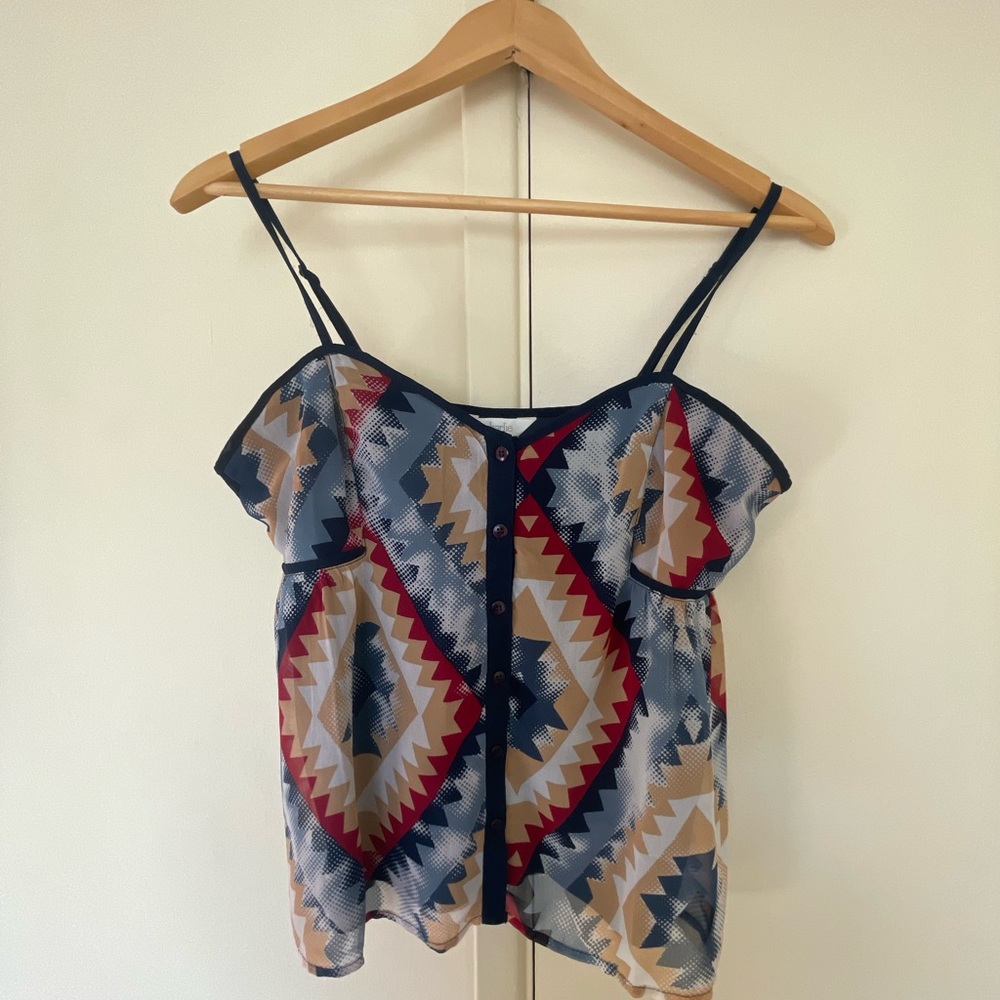 Charming Charlie red, white and blue tank